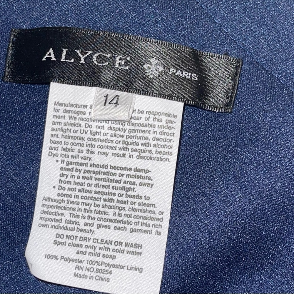 Alyce Paris ELEGANT FORMAL Chiffon Beaded Belt Pleated Mother Of the Bride - Picture 13 of 17